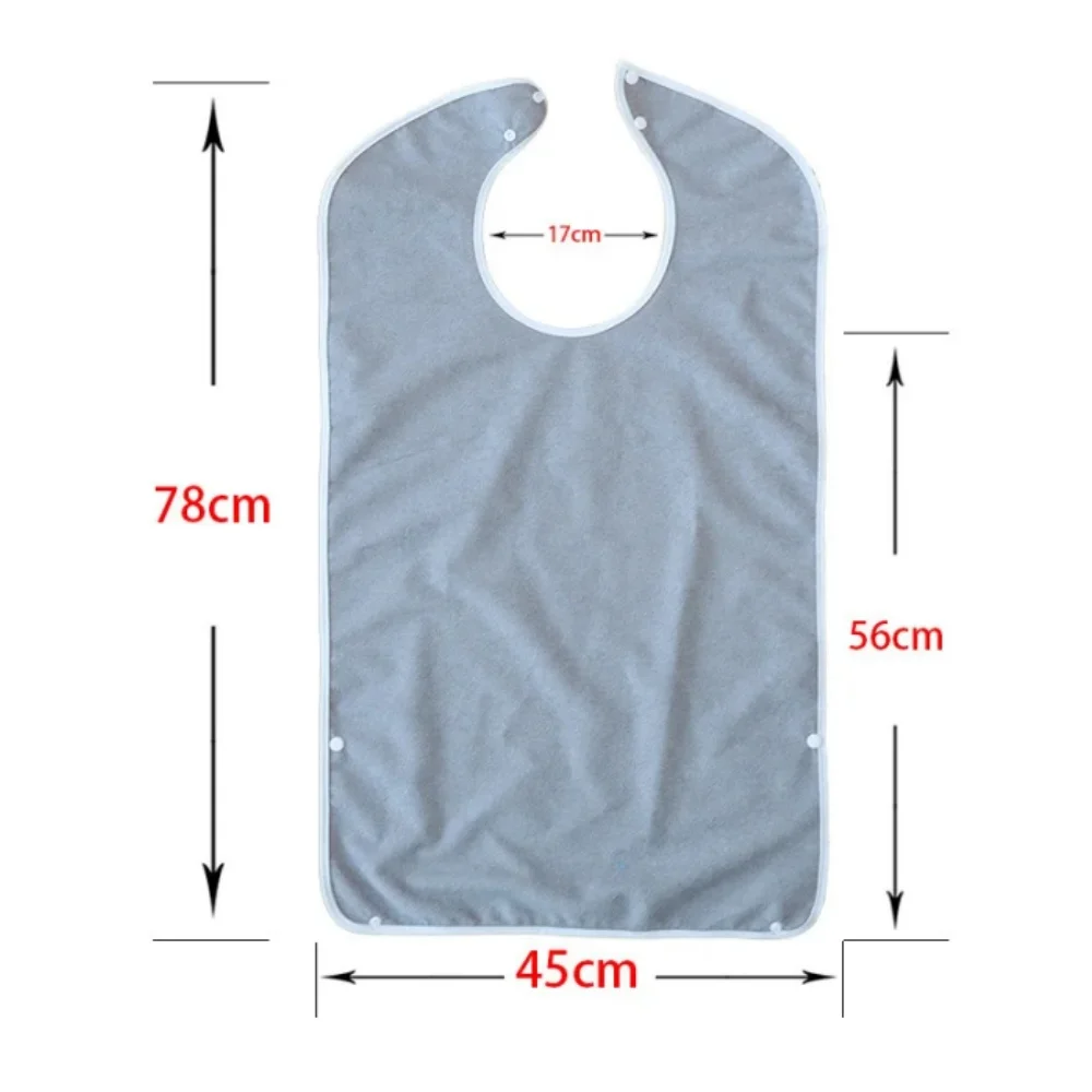 1 шт., водонепроницаемые тканевые нагрудники для пожилых людей, большие нагрудники для взрослых, впитывающие дышащие нагрудники для пожилых людей, слюниковое полотенце, мужской и женский фартук, ткань