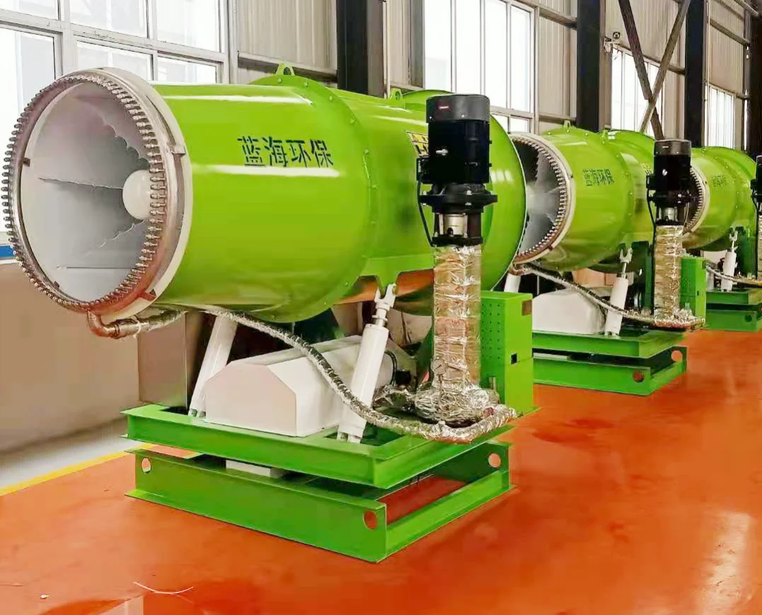 Customized High Pressure Water Mist Pump Fog Cannon Gun 80m Coverage Area Construction Water Misting Spray Machine
