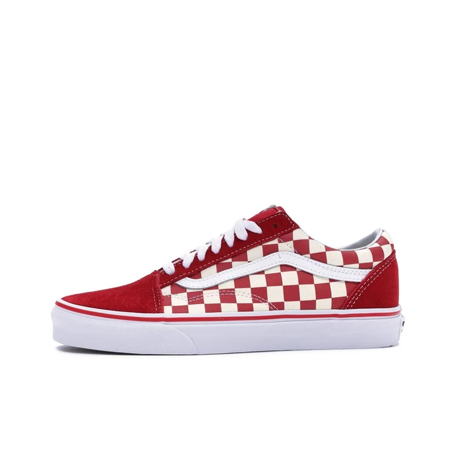 POIZON Old Skool Vans 'Tabuleiro de Xadrez Vermelho'