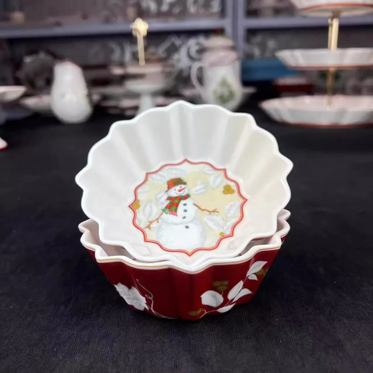 Christmas Tableware Toy Joy Mug Polygonal Bowl Western Plate Coffee Cup Salad Plate 4