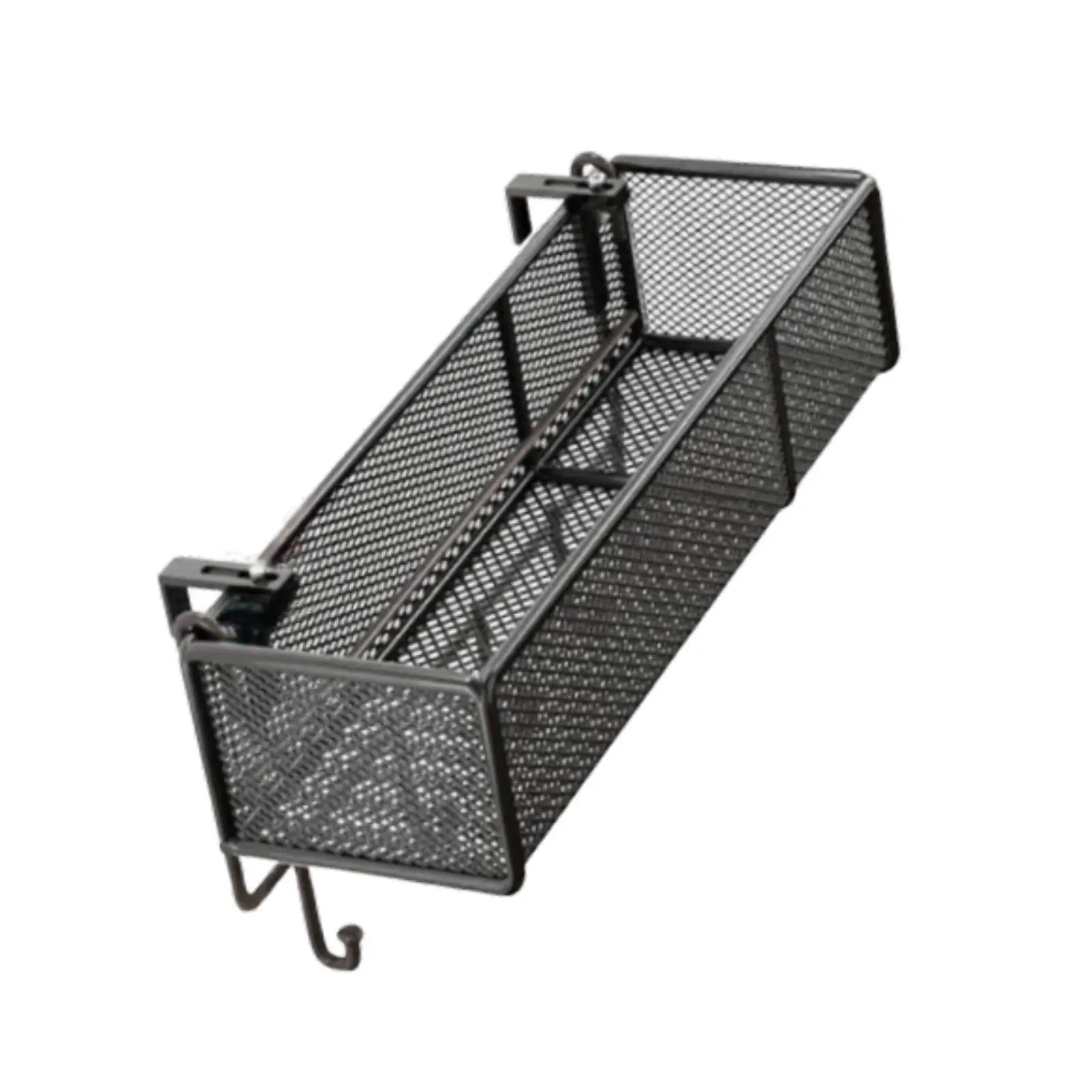 Bedside Hanging Storage Rack Iron Mesh Basket Organizer Shelf for Dorm Bunk Bed Magazines and Phones