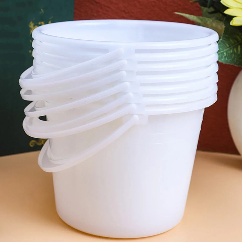 

6Pcs Round Coating Buckets Premium Quality Paint Storage Buckets Multipurpose Containers for Water Oil Wine Large