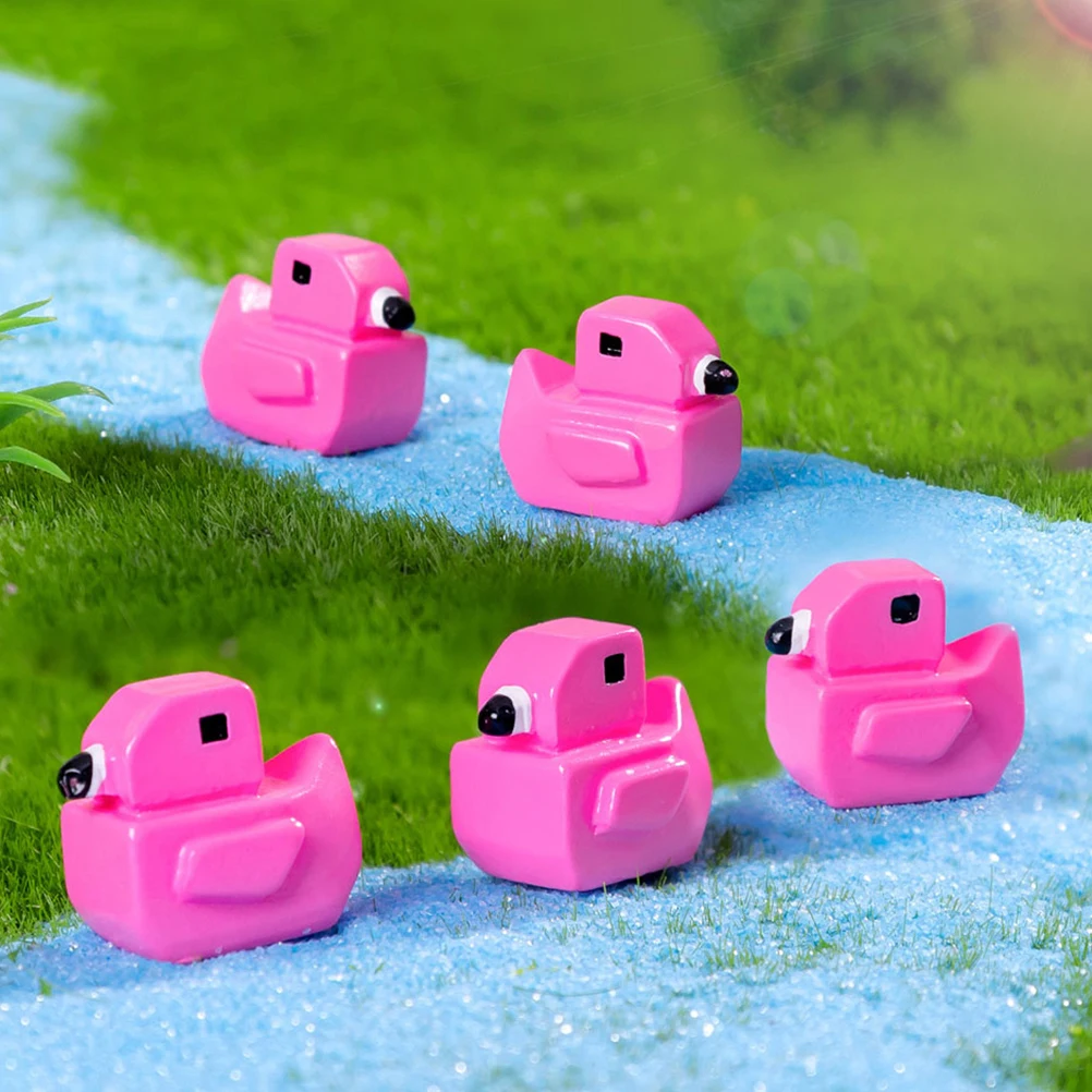 

50 Pcs Flamingo Decoration Accessories Animals Model Outdoor Figurines Resin Miniature Figures Cute