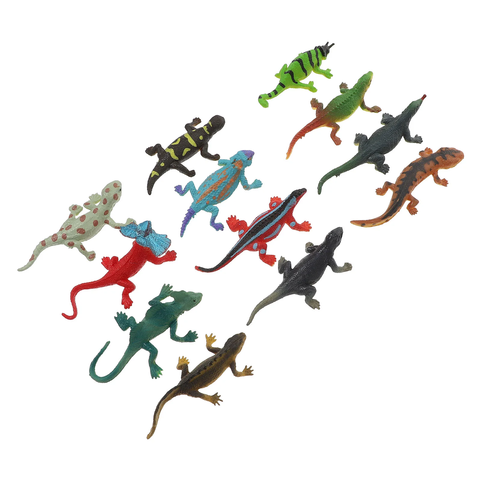 12 Pcs Artificial Lizard Reptilian Toys Reptile Plaything Simulation Cognition Realistic Adornment Plastic