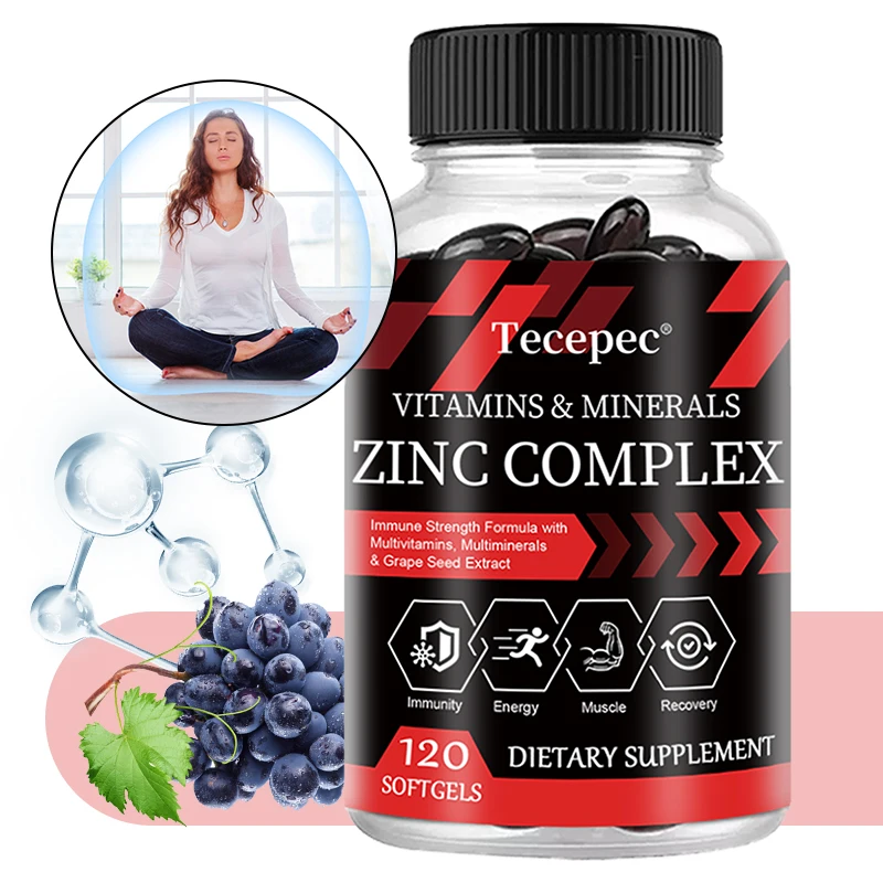 

Zinc Complex 50mg Capsules, High Potency Zinc Supplement, Supports Immune System, Healthy Skin, Energy & Overall Health
