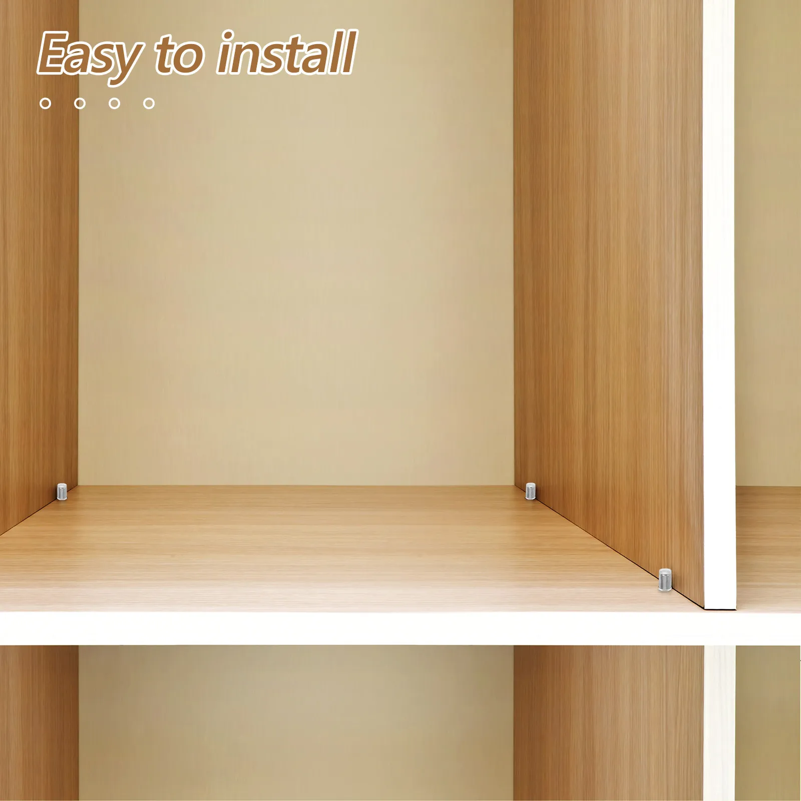 

80 шт. опорных штифтов для деревянных полок, прочные стальные штифты с крышками, многоразовые кронштейны для полок для организации дома