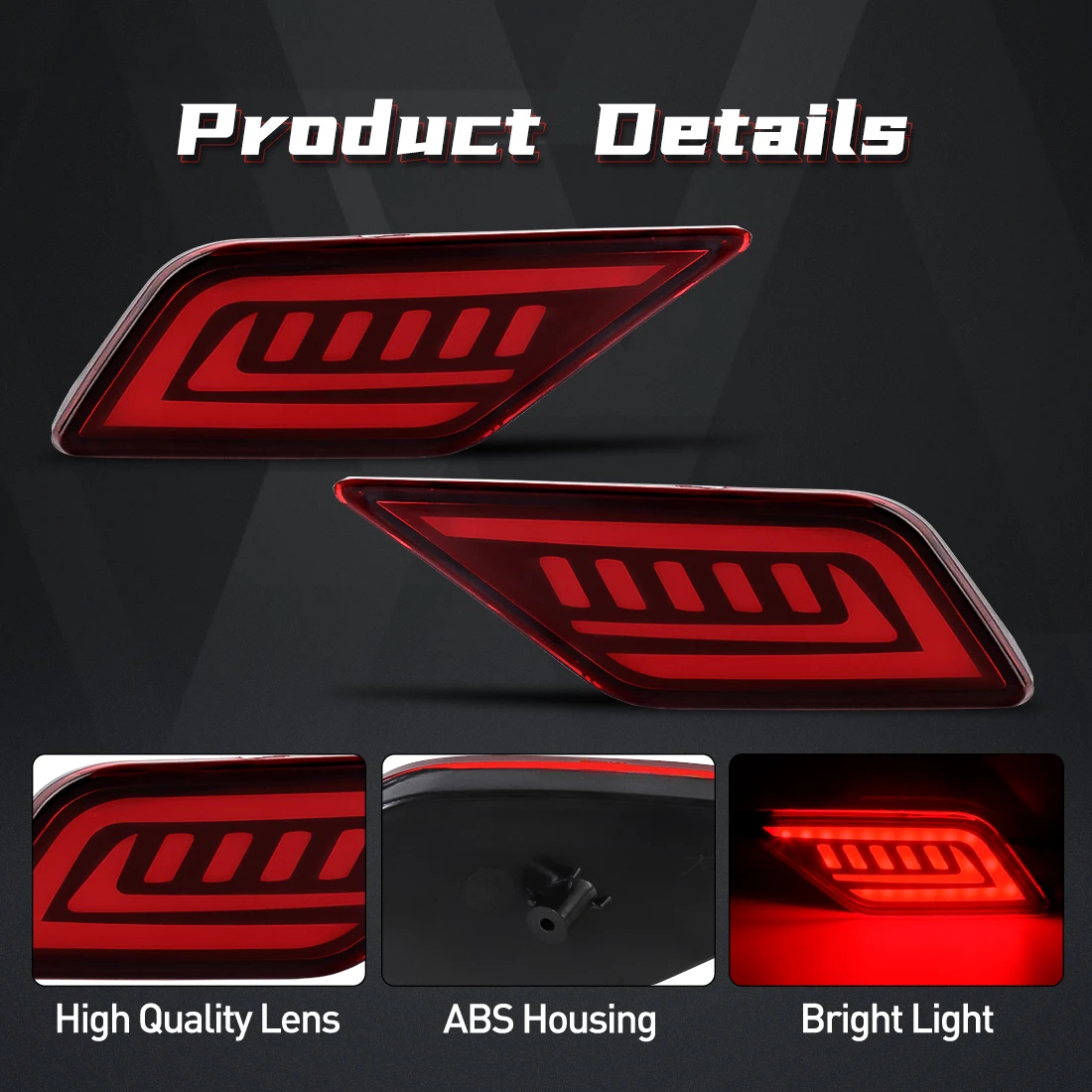 LED Rear Bumper Light Reflector Brake Lamp For Toyota Frontlander/ Corolla Cross 2020-2024 Rear Driving Light Turn Signal Lamp