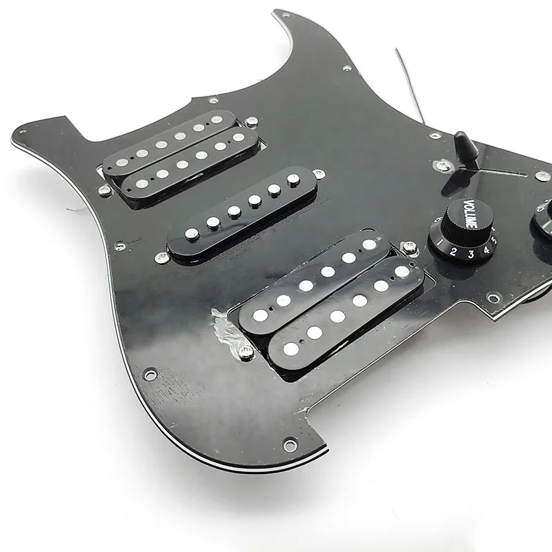 Loaded Prewired Pickguard Electric Guitar Pickup HSH Humbucker Pickups Pre Wired Single-Coil Magnet Pickups 11 hole White Black