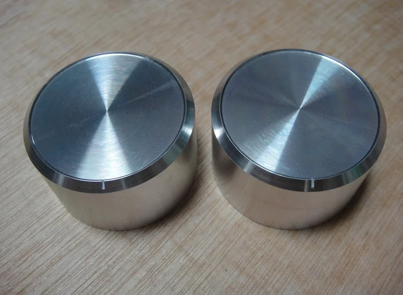 1 個直径 38 ミリメートル高さ 22 ミリメートルアルミ合金固体ノブボリュームポテンショメータノブハイファイオーディオアンプノブ