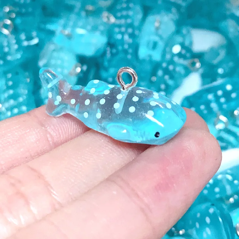 50pcs Kawaii Mini Small Shark Resin Charms Bulk Wholesale Ocean Animal Pendants Diy For Earring Bracelet Necklace Jewelry Make