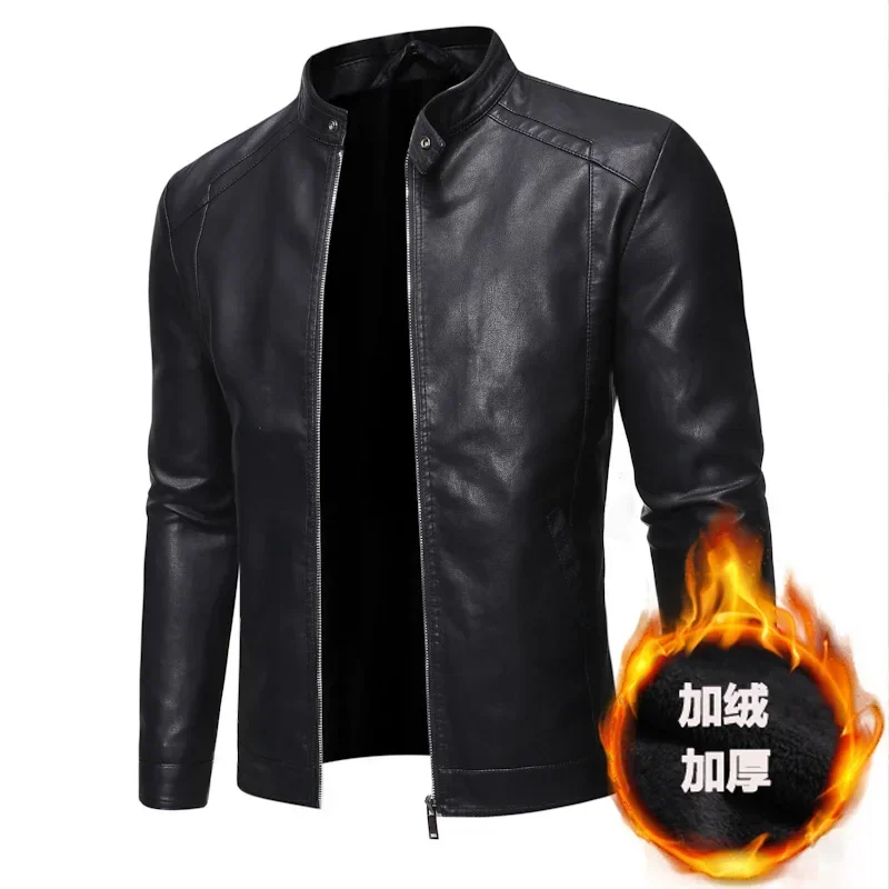 

Men Leather Jacket Korean Fashion Men's Motorcycle Jackets Black Outwear Mens Leather Coat Brand Male Pu Leather