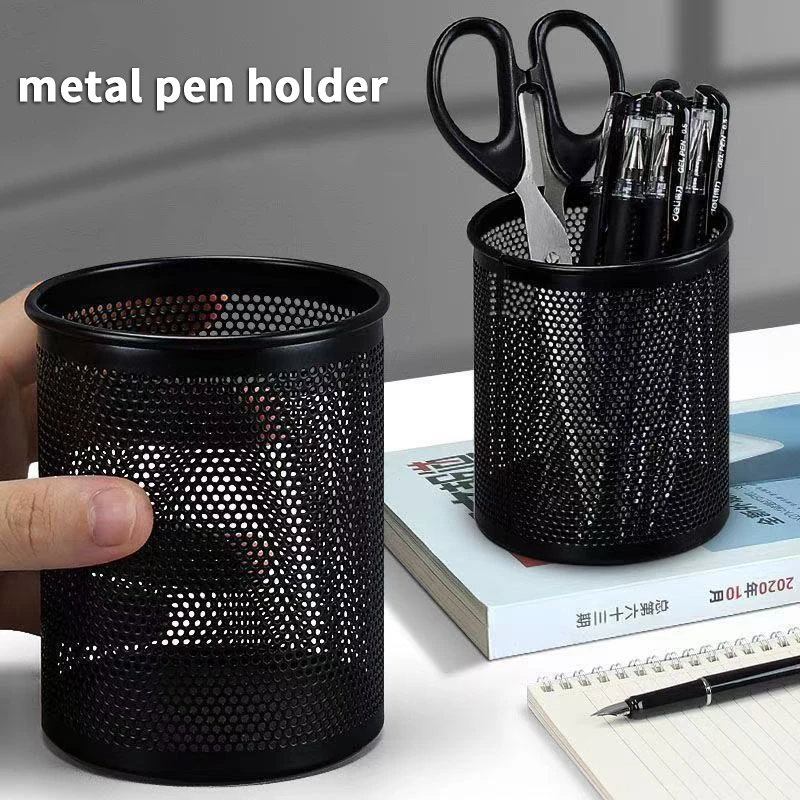 

Multifunction Round/SquAre Mesh Pen Pot Multicolor Pen Holder Desk Tidy Stationery Organiser Pencil Storage S - Improved Version