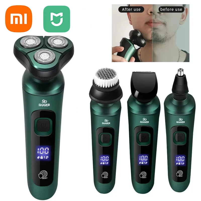 Xiaomi New Electric Shaver LED Digital Display Three-head Floating Razor USB Rechargeable Washing Multi-function Beard Knife