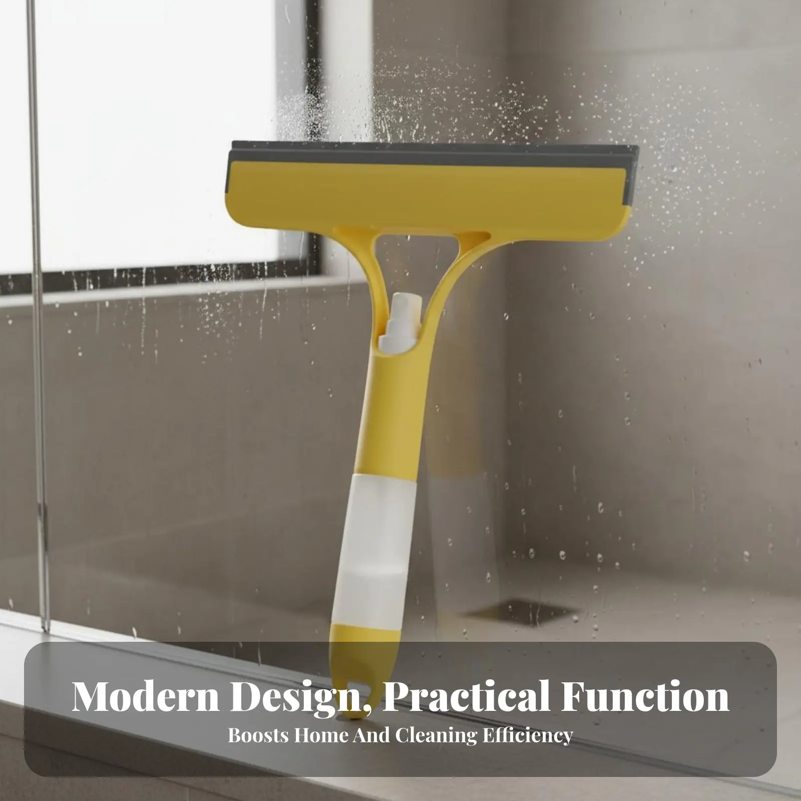 Window Cleaning Tool with Dispenser Multi-Functional Double Sided Glass Scraper Glass Cleaning Tool with Dispenser