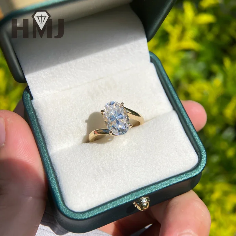 Eheringe 5ct Moissanit-Diamant S925/10K/14K/18K Antragsring Ewiges Exquisites Band Feiner Schmuck Premium-Geschenk Hypoallergen ​ – Detail 24