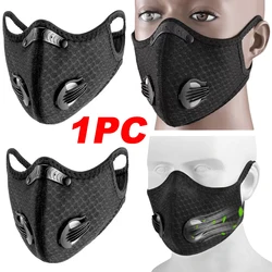 1Pc Sport Face Mask Activated Carbon Filter Riding Mouth Cover PM 2.5 Dustproof Reusable Washable Cardio Sports Mask Cubre Bocas