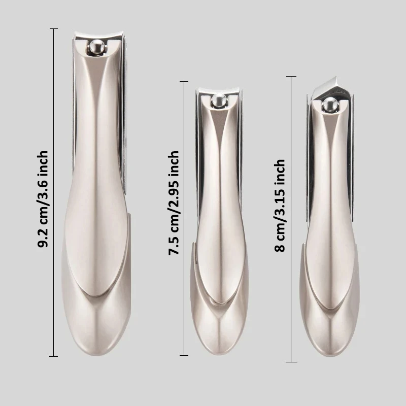 Nail Clippers Stainless Steel Anti Splash Fingernail Cutter Manicure Tools Bionics Design Nail Trimmer Pedicure Scissor