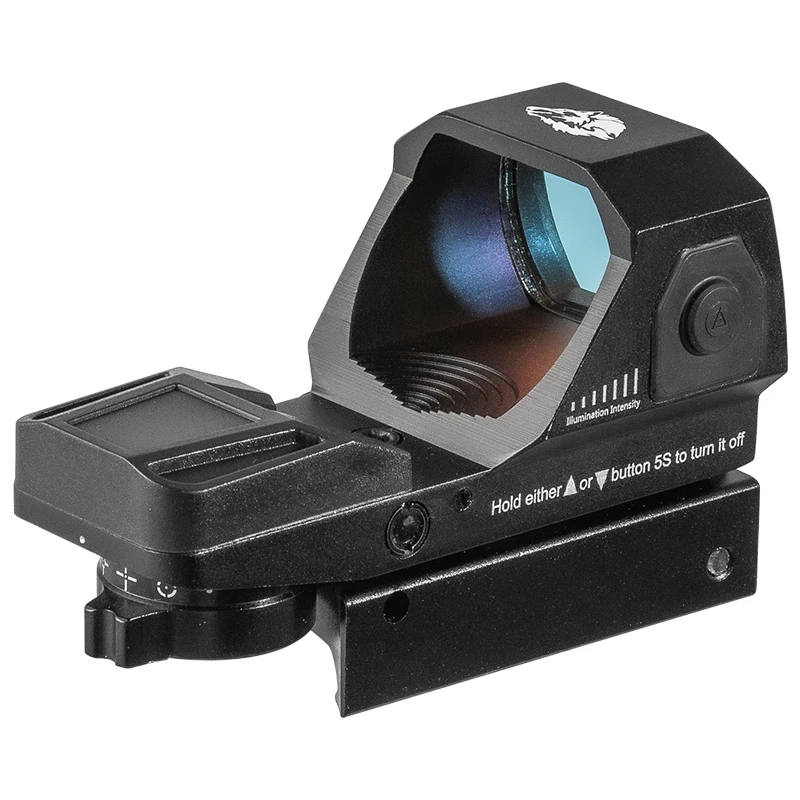 FIRE WOLF 1X22X33 Red Dot Sight Reflex Sight 4 Reticle Optics ON & Off Switch for 20mm Rail Mount Airsoft Tactical Rifle