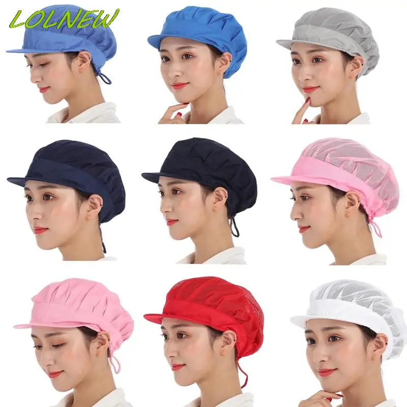 Bulk Food Factory Work Caps Breathable Mesh Hats Dustproof Workshop Anti-hair Loss Kitchen Chef Hat Cap Restaurants Accessories