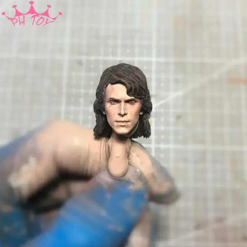 Handpaint 1/12 Scale Anakin Head Sculpt Devil Version Skywalker Head Model Toys Hand-made Toy