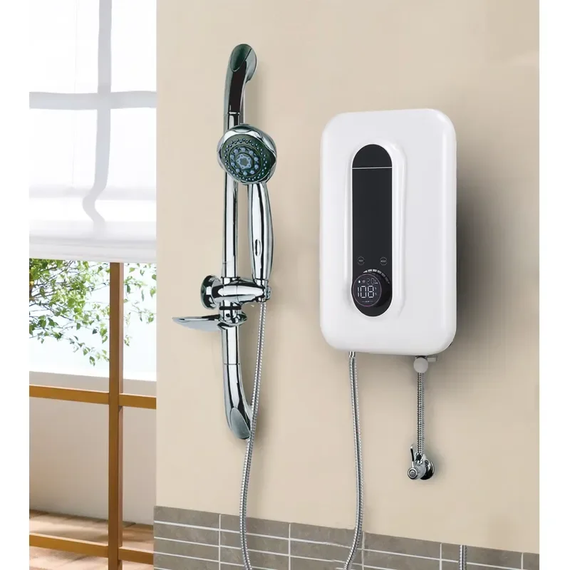 220V 5.5KW Safety Lock High Efficiency Instant Electric Tankless Water Heater Business Hotel Bathroom Water Geyser Shower