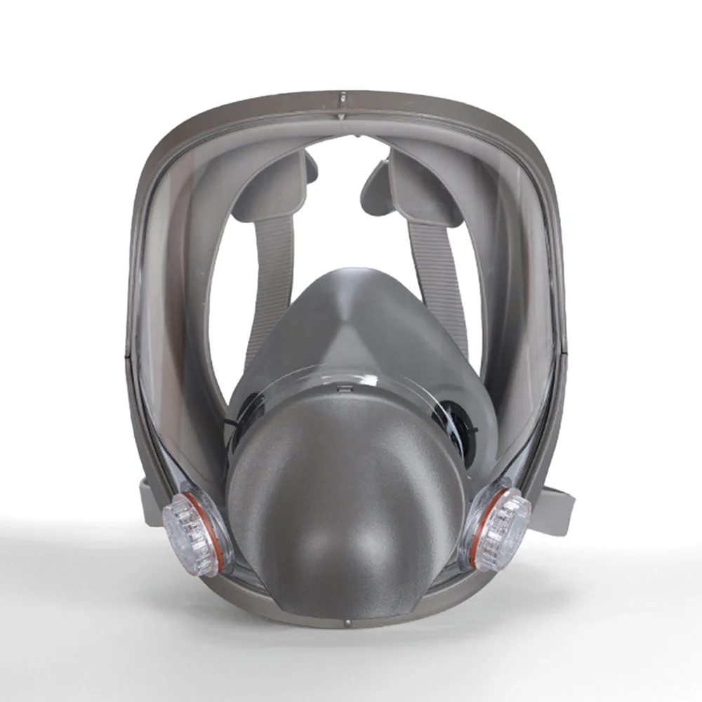 6800 Silicone Full Face Gas Mask with Cartridge 60921 60923 60926 for Spraying Painting Pesticide Chemical Coal Mining Industry