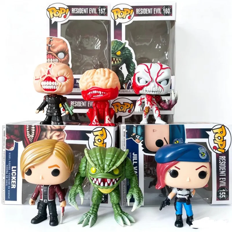 Resident Evil POP Action Figures Classic Zombie Monster Character PVC Model Desktop Ornament Home Decor Collectible Toy Gift