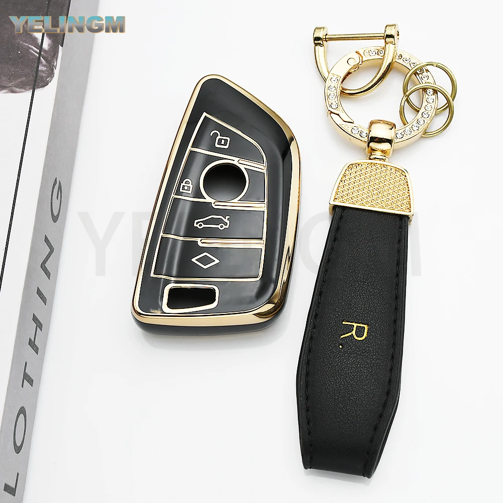 

3/4 Button Remote Car Key Cover For BMW X1 X3 X4 X5 X6 Series 1 2 3 5 7 G20 G02 G05 G31 G23 F34 F15 F40 IX3 Keychain Key Case