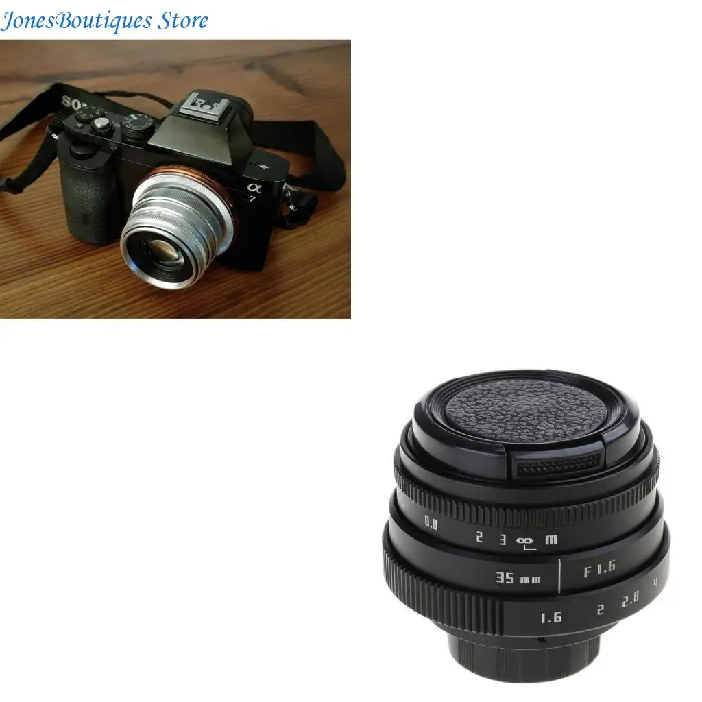 Micro Single Lens 35mm Manual Lens F1.6 Large Aperture Blurred Portrait C-Mount W8KE