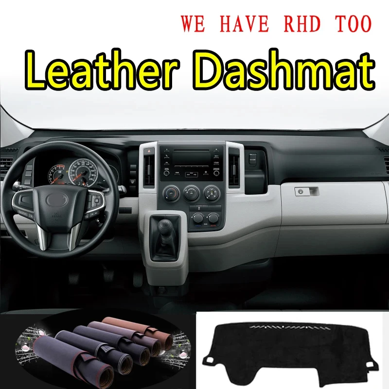 

Коврик на приборную панель из искусственной кожи для Toyota HiAce GranAce Commuter Majesty Granvia H300 2019-2025.