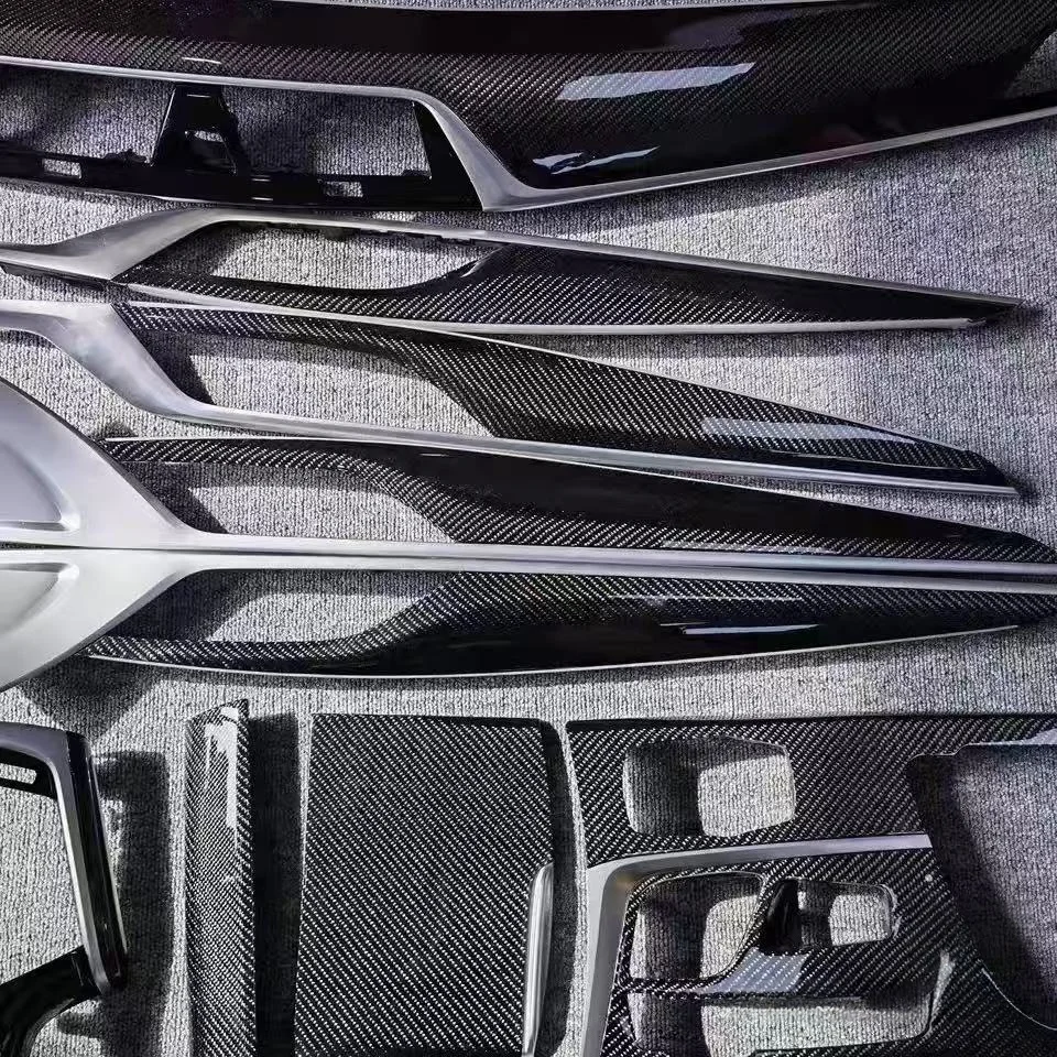 Real Carbon Fiber  Interior Trim Door Sill Center console panel Replacement for BMW 5 series G30 G38 Customize