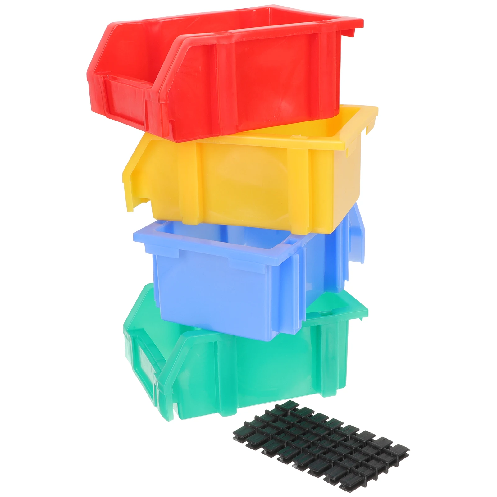 

1 set Plastic Box Combination Blue Red Green Yellow Storage Containers Warehouse Bins Nesting Shelf Boxes