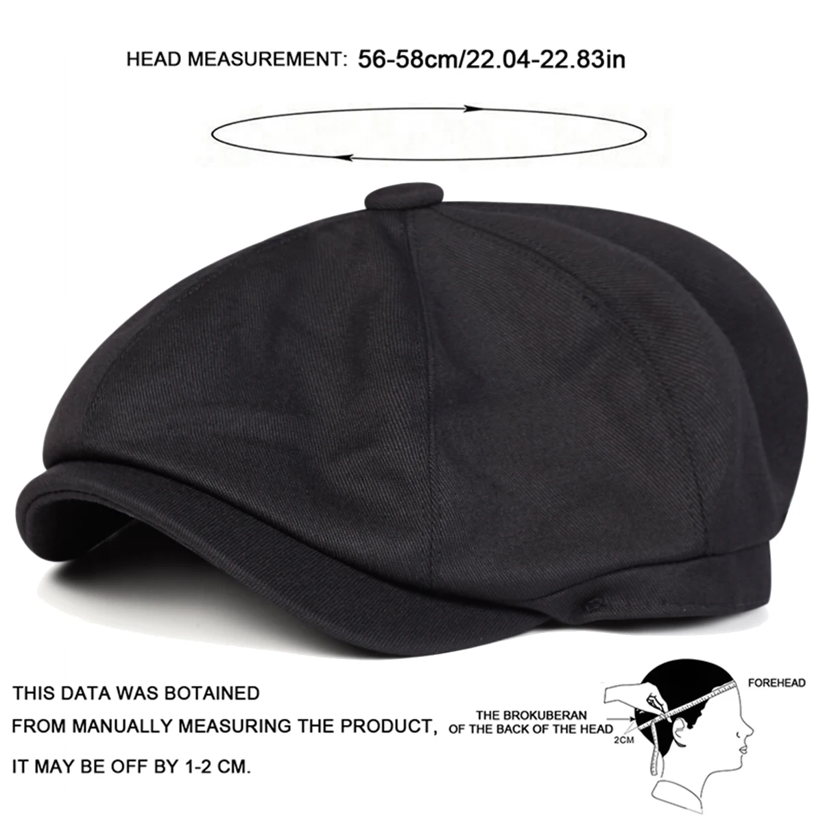 Herren Retro Newsboy Caps Genähte Baskenmützen Herbst Winter Vintage Maler Achteckige Hüte Gorras – Detail 10