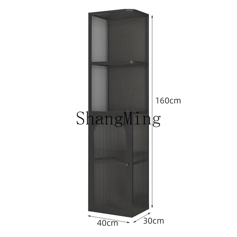 

CL Glass Wall Cabinet Shelf Cream Wind Corner Arc Corner Bookshelf Locker