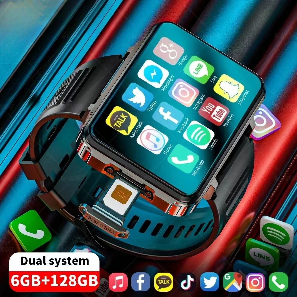 APPLP 5 MAX 4G 5G 2.4 Inch Dual Detachable Screen Smartwatch Android Phone Watch for Daily Use