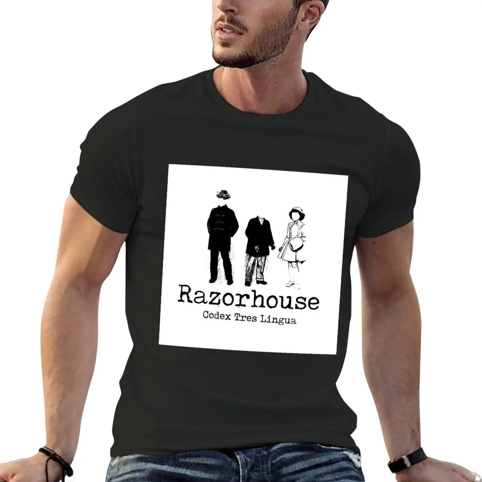 Razorhouse Codex Tres Lingua T-Shirt shirts graphic tees plus size tops black t-shirts for men