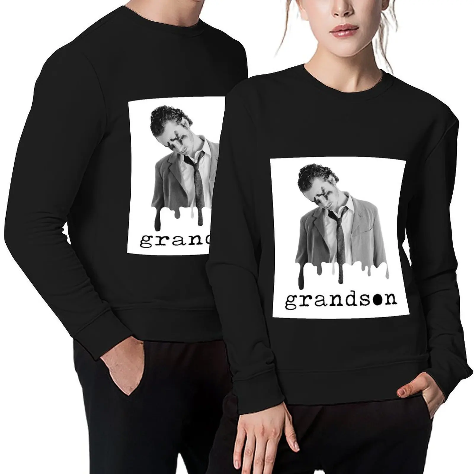 

Grandson music X with drip effect Pullover winter clothes mens clothing tracksuit men men's sweat-shirt set sweatshirt male