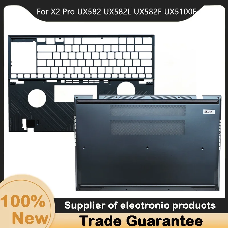 New For Asus Lingyao X2 Pro UX582 UX582L UX582F UX5100E Upper Case Palmrest Bottom Base Cover 13N1-BYA0201