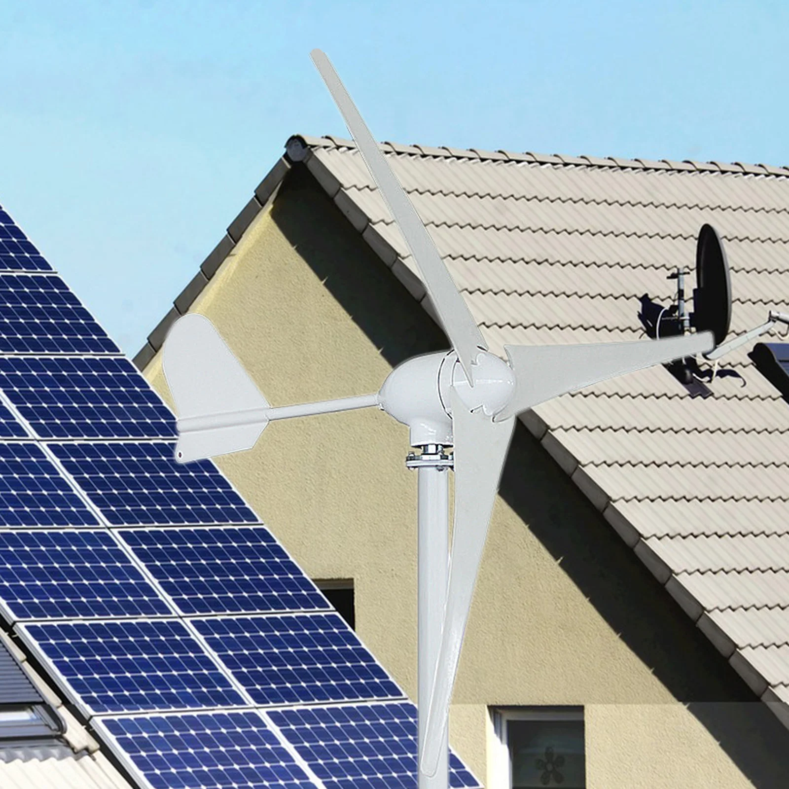 

1Set Wind Generator Replacement Blades Iron Material Low Air Resistance for Turbine Generator Parts DIY Installation Fast Setup