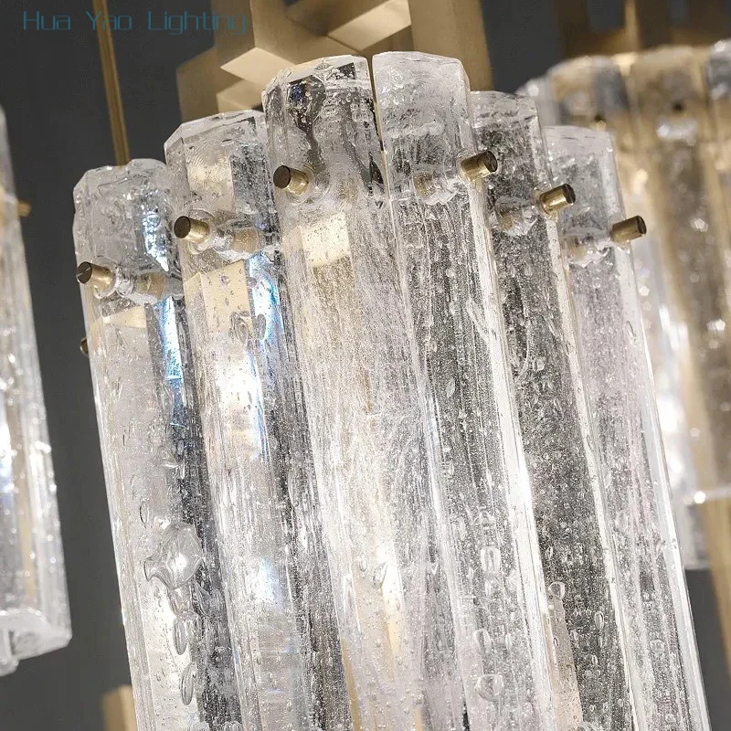 Light luxury post-modern minimalist living room dining room bar chandelier bedroom all copper new Chinese crystal chandelier
