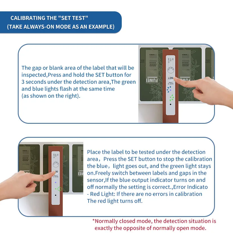 FGU-03N-X for labeling Machine Non-transparent Paper Labels 3mm Detection Photoelectric label Sensor 12-24V DC Key Adjustment