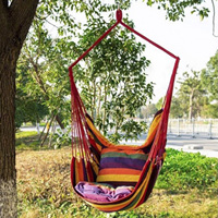 Hammock Chair Canvas Portable Comfortable Colorful Stripe Chair Hanging Rope Swing for Indoor Key Words