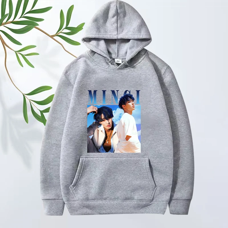 Mingi Ateez classic fashion graphic hoodie 2025 men women vintage cool Long sleeve Sweatshirt with print oversized hoodie unisex
