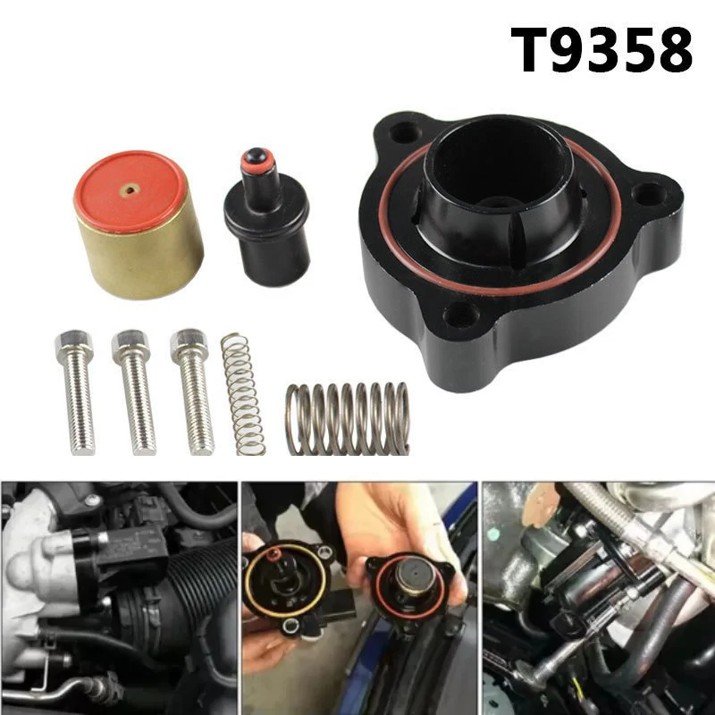 Car Blow Off Diverter Valve Kit T9358 Aluminum Turbocharger Valve Adapter Spacer Automobiles Engine Modification Accessories