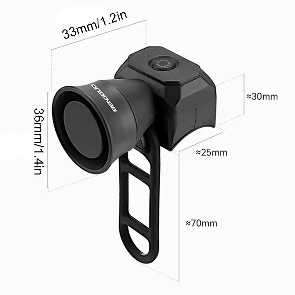Bike Horn Bicycle Horn Mountain Bike Rechargeable Power Waterproof Electronic Bike Bell Riding Equipment Bike Accessories - view 6