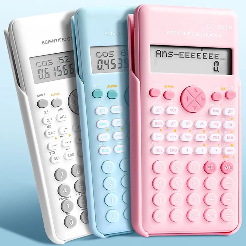 240 Functions Engineering Scientific Calculator 2-Line 10-Digital Standard Function Calculator Desk Accessories