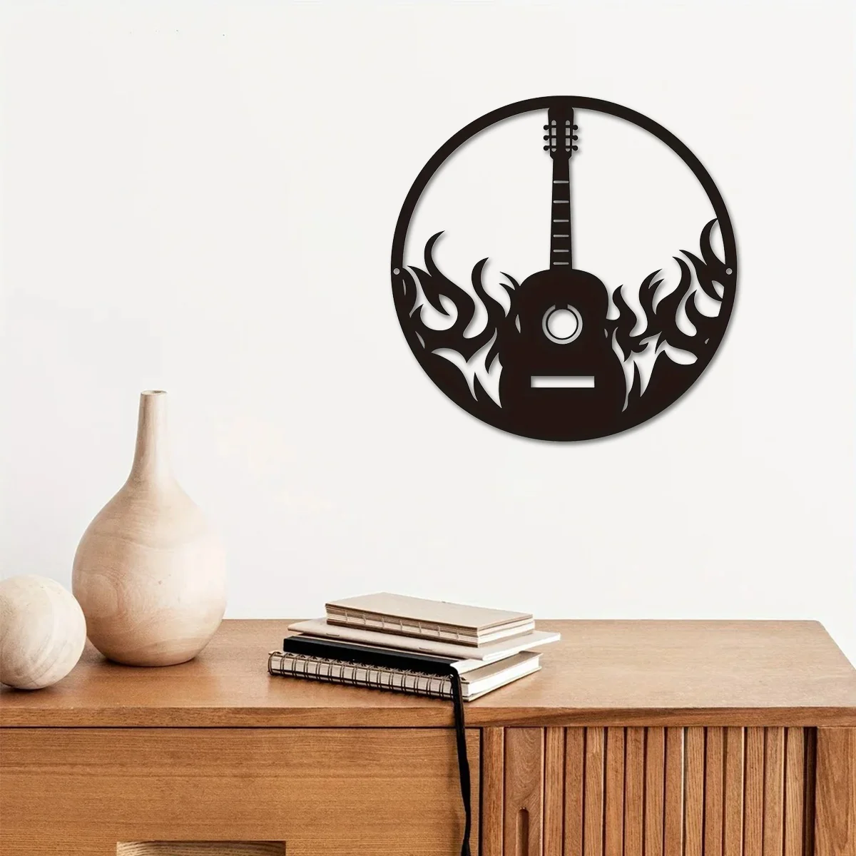 

1pc Guitar Iron Art Guitar Metal Sign Guitar Player Gift Band Room Decor Musical Instrument Sign Modern Wall Hanging Decor