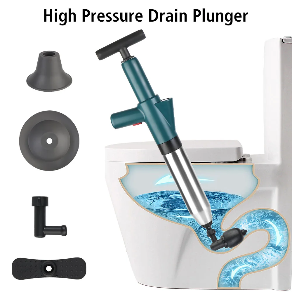 Air Drain Blaster High Pressure Drain Plunger Dredge Clog Remover Toilet Plunger Sewer Pipe Unblocker