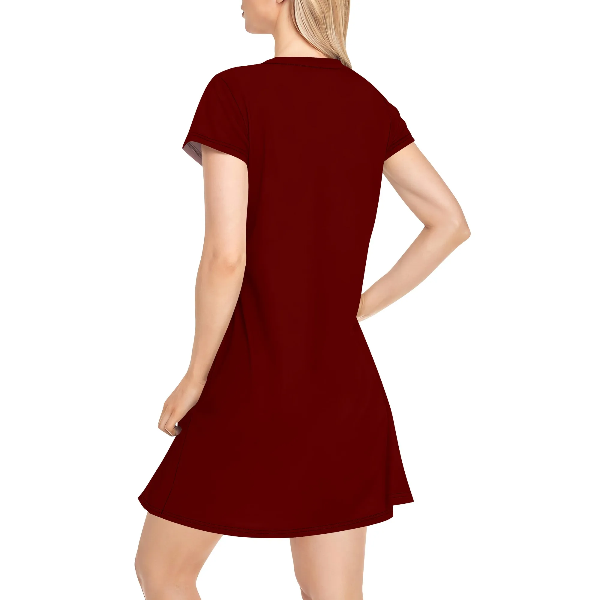 Robes t-shirt décontractées d'été pour femmes, couverture à manches courtes, robe ample de plage