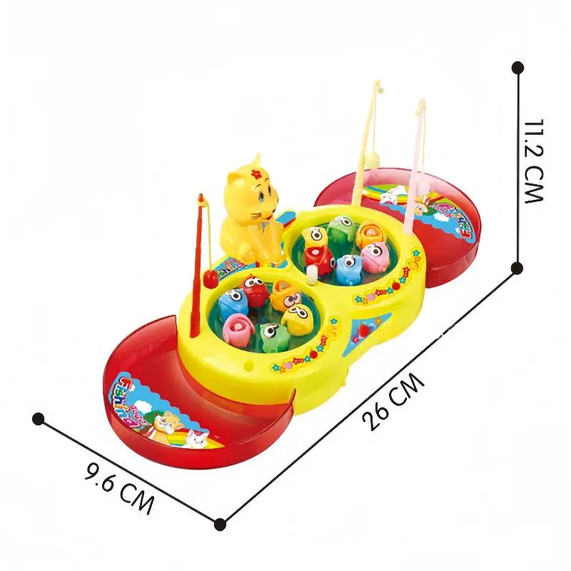 1 Set Magnetic Small Fish Wind-up Clockwork Toys Mini Fishing Machine Parent-child Game Kids Birthday Gifts